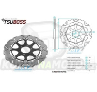 Kotouč brzdový plovovoucí (300/61/6D) zubatý desing - Aprilia RS250 Racing / 95-03 + Cagiva Raptor 650 / 01-07 + Raptor 1000 / 00-06