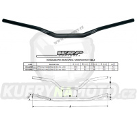 Řídítka WRP AMERICA 28,6mm HIGH černá