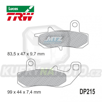 Destičky brzdové DP215-LU TRW Lucas MCB612 - směs Allround