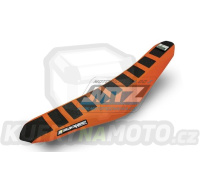 Potah sedla KTM EXC / 12-16 + SX+SXF / 11-15 - barva černo-oranžová - typ potahu ZEBRA