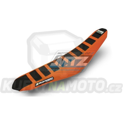 Potah sedla KTM EXC / 12-16 + SX+SXF / 11-15 - barva černo-oranžová - typ potahu ZEBRA