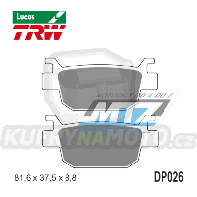 Destičky brzdové DP026-LUSRM TRW Lucas MCB806SRM - směs Sinter Scooter