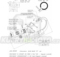 Výfuk Leo Vince Peugeot  X-FIGHT 50 WRC liquid cooled 2002 - 2003 HAND MADE TT LVKN711-4058