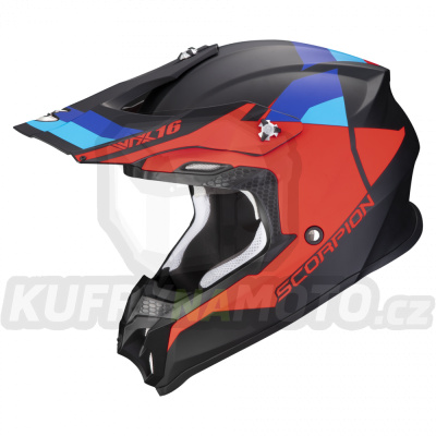 Moto přilba SCORPION VX-16 EVO AIR SPECTRUM matná černo/červeno/modrá