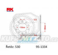 Rozeta ocelová (převodník) 1334-48zubů RK - Honda CB450 DXK + CB450 Night Hawk + CB750F + CB900F + CB1100F + CBR400R + CBR600F + CBR1000F Hurricane + CBX1000 ProLink + VF500F + VF750F + VF1000F + VFR750F