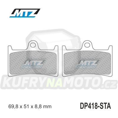 Destičky brzdové DP418-STA - směs Standard