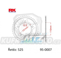 Rozeta ocelová (převodník) 0007-44zubů RK - BMW S1000R / 13-20 + S1000RR / 09-18 + S1000XR / 14-20