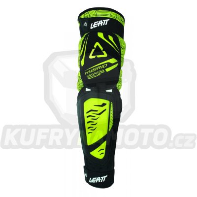 LEATT nákoleníky chrániče kolen I píšťal SHIN 3DF HYBRID EXT black/LIME barva černá/žlutá FLUO velikost XXL