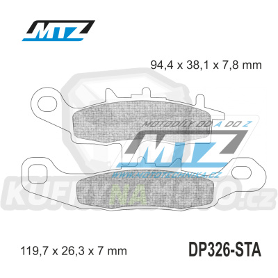 Destičky brzdové DP326-STA - směs Standard