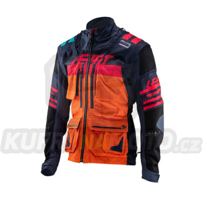 LEATT bunda GPX 5.5 ENDURO JACKET INK/ORANGE barva granátová/oranžová velikost S