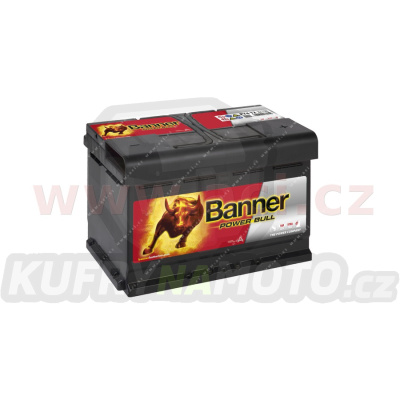 74Ah baterie, 680A, pravá BANNER Power Bull 278x175x190