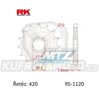 Kolečko řetězové (pastorek) 1120-14zubů RK - Aprilia 50RS+Betamotor 50RR+CPI 50SM+Fantic 50 Caballero+Generic 50 Trigger+Malaguti 50+MBK 50 X-Limit + Motor Hispania 50RYZ+Rieju 50+MBK 50 X-Limit+Peugeot 50XP6+Yamaha DT50R