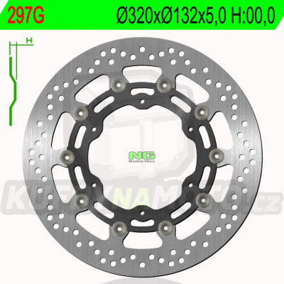 Brzdový kotouč moto NG 297G
