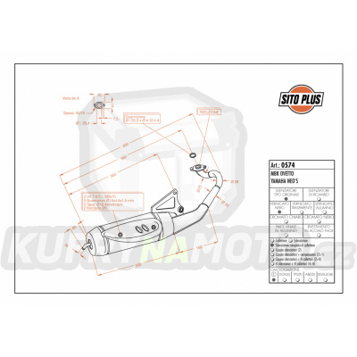 Výfuk Leo Vince Yamaha NEO'S 50 2002 - 2012 SITOPLUS LVKN1147-0574