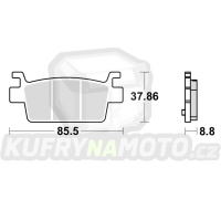 brzdové destičky, BRAKING (semi-metalická směs SM1) 2 ks v balení