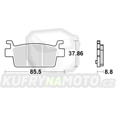 brzdové destičky, BRAKING (semi-metalická směs SM1) 2 ks v balení