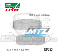 Destičky brzdové DP323-LUSV TRW Lucas MCB681SV - směs Sinter Road