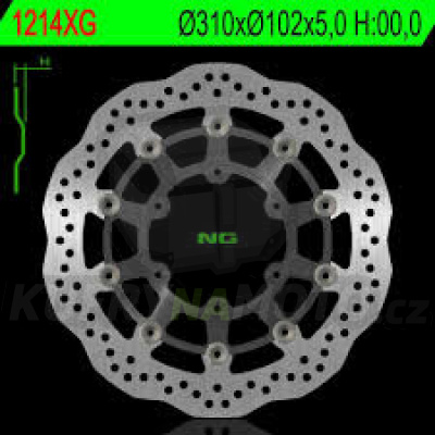 Brzdový kotouč moto NG 1214XG