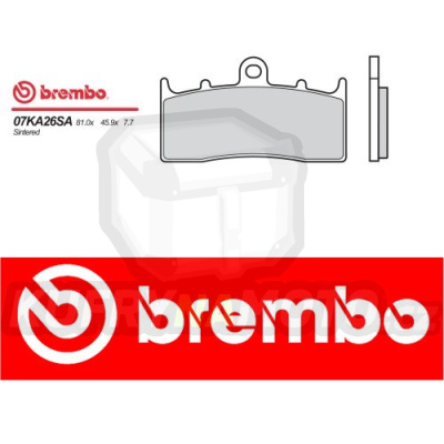 Brzdové destičky Brembo KAWASAKI ZRX 400 r.v. Od 98 -  směs SA Přední