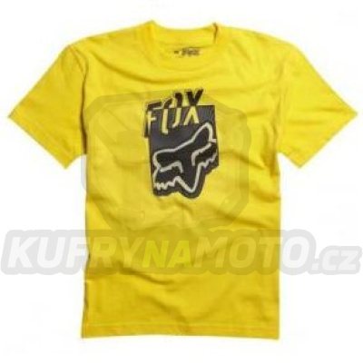 Tričko FOX Junior/dětské T-Shirt Dedicate žluté - velikost YL