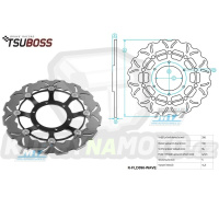 Kotouč brzdový plovovoucí (296/94/6) zubatý desing - Honda CB600F Hornet + CBR600F / 11-13