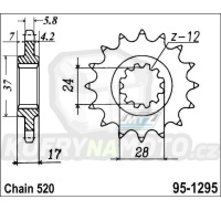 Kolečko MTZ 15 zubů-95-1295-15- výprodej