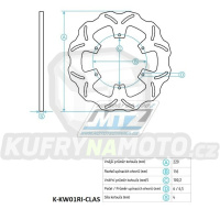 Kotouč brzdový (220/100/6D) - Kawasaki KX125 / 89-02+KX250 / 89-02+KX500 / 89-04 + KDX200 / 04-06+KDX220 / 03-05+KLX300R / 97-07+KLX650R / 93-03