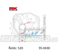 Kolečko řetězové (pastorek) 0430-13zubů RK - Kawasaki KXF250 + Suzuki RMZ250 + GS250T + GSX250E + GT250 + GS300L