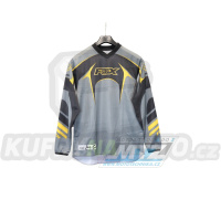 Dres motokros dětský FOX HC JERSEY - žluto-černo-šedý - velikost XL