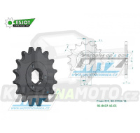 Kolečko řetězové (pastorek) 0437-16zubů ESJOT 50-32004-16 - Suzuki SP600F + DR600S + DR650RSE