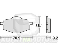 Zadní brzdové destičky TRW Lucas YAMAHA YZ 125 U 1988-1988 směs SI - akce