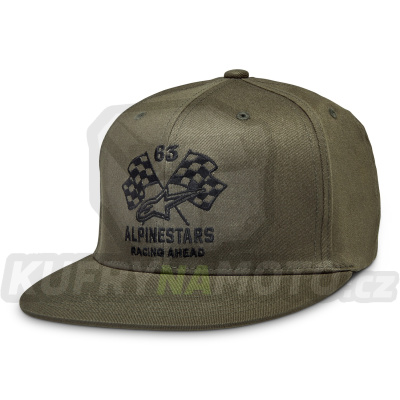 kšiltovka DOUBLE CHECK FLATBILL HAT, ALPINESTARS (zelená/černá)