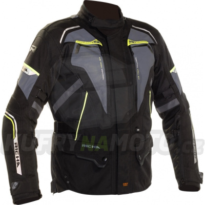 Moto bunda RICHA INFINITY 2 FLARE šedo/fluo žlutá