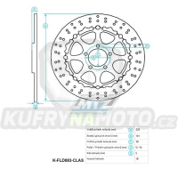 Kotouč brzdový plovovoucí nerezový (320/78/5D) kulatý desing - Triumph 1050SpeedTriple+1050Tiger / 07-16