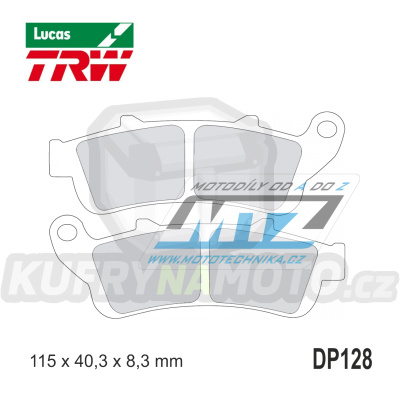 Destičky brzdové DP128-LUSRM TRW Lucas MCB704SRM - směs Sinter Scooter