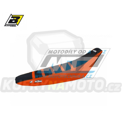 Potah sedla KTM EXC / 08-11 + SX+SXF / 07-10 - barva černo-oranžová - typ potahu ZEBRA