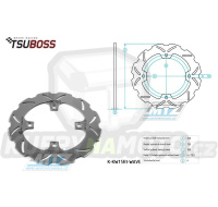 Kotouč brzdový (240/100/4D) - Kawasaki ZXR400 / 91-02+Zephyr550 / 93-01+ZZR600 / 93-06+GPX750R / 86-90+ZR7 / 99-03+ZR7S / 01-03