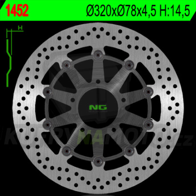 Brzdový kotouč moto NG 1452