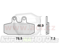 brzdové destičky, BRAKING (semi-metalická směs SM1) 2 ks v balení