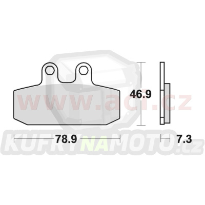 brzdové destičky, BRAKING (semi-metalická směs SM1) 2 ks v balení