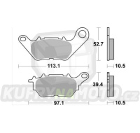 brzdové destičky, BRAKING (semi-metalická směs SM1) 2 ks v balení