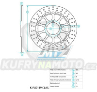 Kotouč brzdový nerezový (320/78/5D) - kulatý design - Triumph Speed Triple 1050R +  Speed Triple 1050R ABS / 12-14