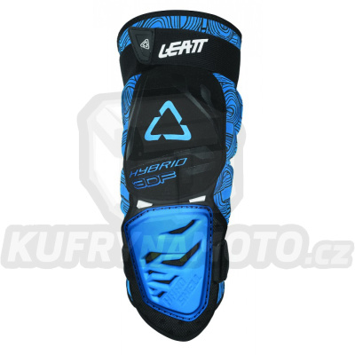 LEATT nákoleníky chrániče kolen 3DF HYBRID black/BLUE barva černá/modrá velikost XXL