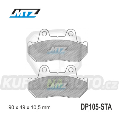 Destičky brzdové DP105-STA - směs Standard