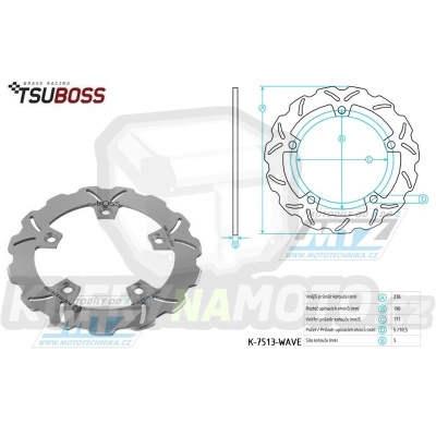 Kotouč brzdový (276/171/5D) zubatý desing - Honda VFR1200F / 10-16 + VFR1200F DCT + Crosstourer1200 / 12-17