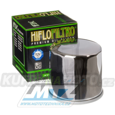 Filtr olejový HF204C (HifloFiltro) chrom - Arctic Cat 650V2 + Honda 20hp + CB500 + CBR1000 + SH300i + Kawasaki KVF750+Jet Ski Ultra+W650 + Mercury Fourstroke + MV Agusta F4R + Suzuki VZ1600 + Triumph 675Street+1600 Thunderbird + Yamaha YFM450 Grizzly