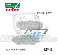 Destičky brzdové DP412-LUSRM TRW Lucas MCB615SRM - směs Sinter Scooter