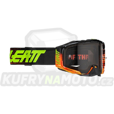 LEATT VELOCITY 6.5 GOGGLE brýle NEON ORANGE LIGHT GREY 58% BLACK / ORANGE / GREEN FLUO-8021700400