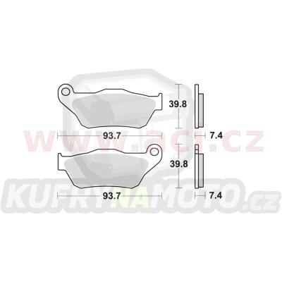 brzdové destičky, BRAKING (semi-metalická směs SM1) 2 ks v balení