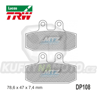 Destičky brzdové DP108-LUEC TRW Lucas MCB673EC - směs Allround Economy